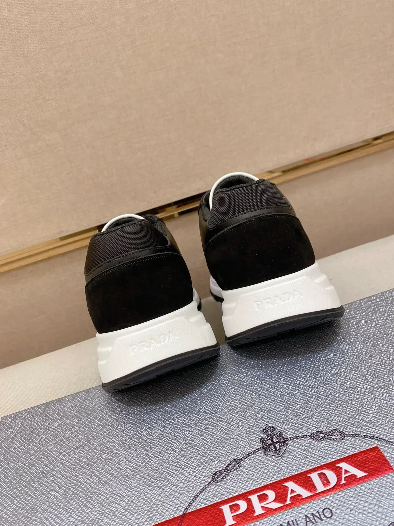 Prada Cloudbust Black Leather and Suede Lifestyle Sneakers 3
