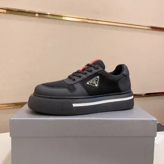 Prada Cloudbust Black Mesh and Synthetic Platform Lifestyle Sneakers