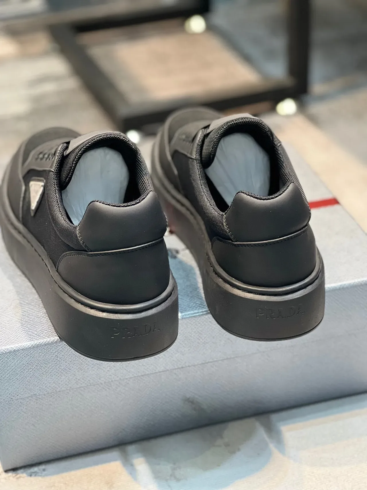 Prada Cloudbust Black Platform Lifestyle Sneakers 2