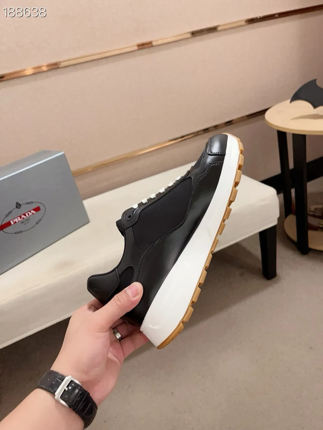 Prada Cloudbust Black White Gum Lifestyle Sneakers 6
