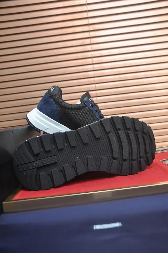 Prada Cloudbust Navy and Black Mixed-Material Lifestyle Sneaker 2