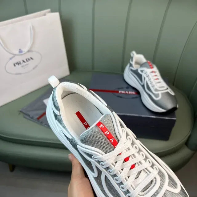 Prada Cloudbust Silver-Gray Mesh Lifestyle Sneakers 2