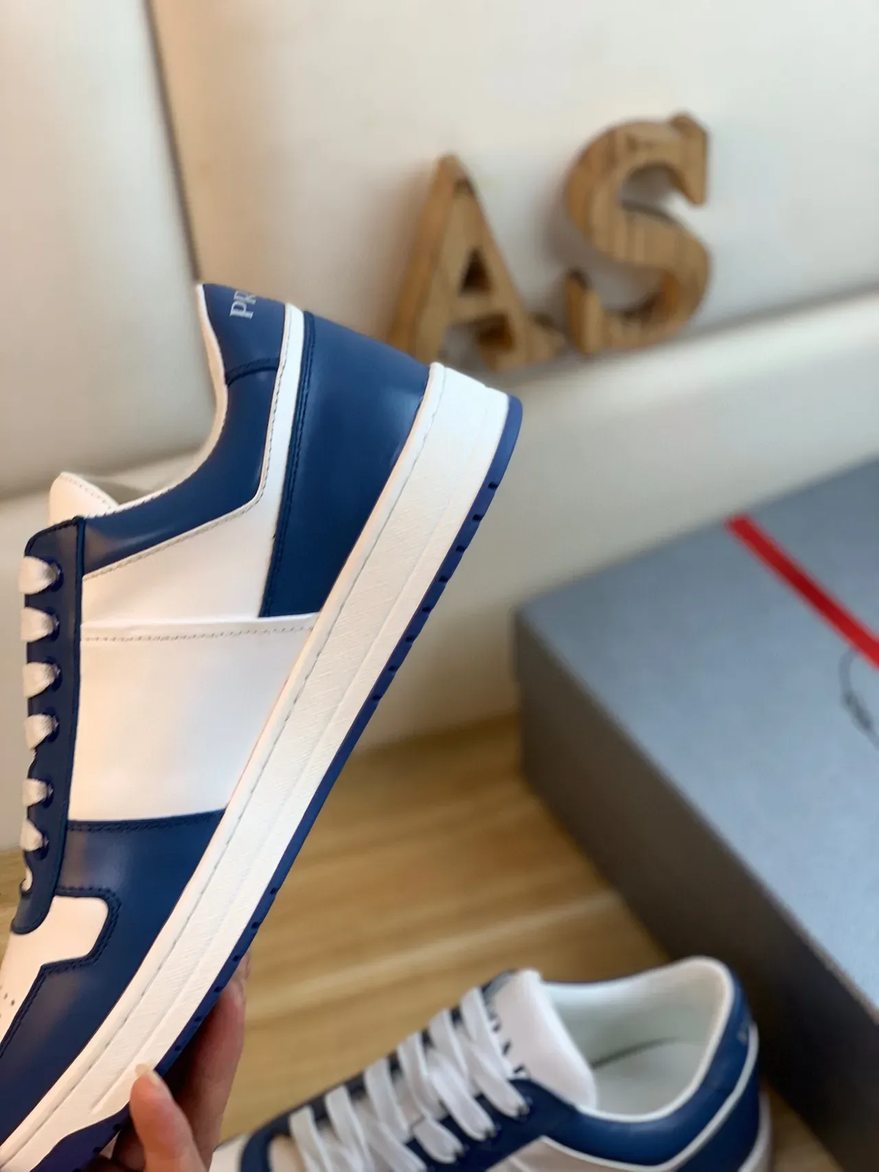 Prada Cloudbust White and Navy Lifestyle Sneakers 5