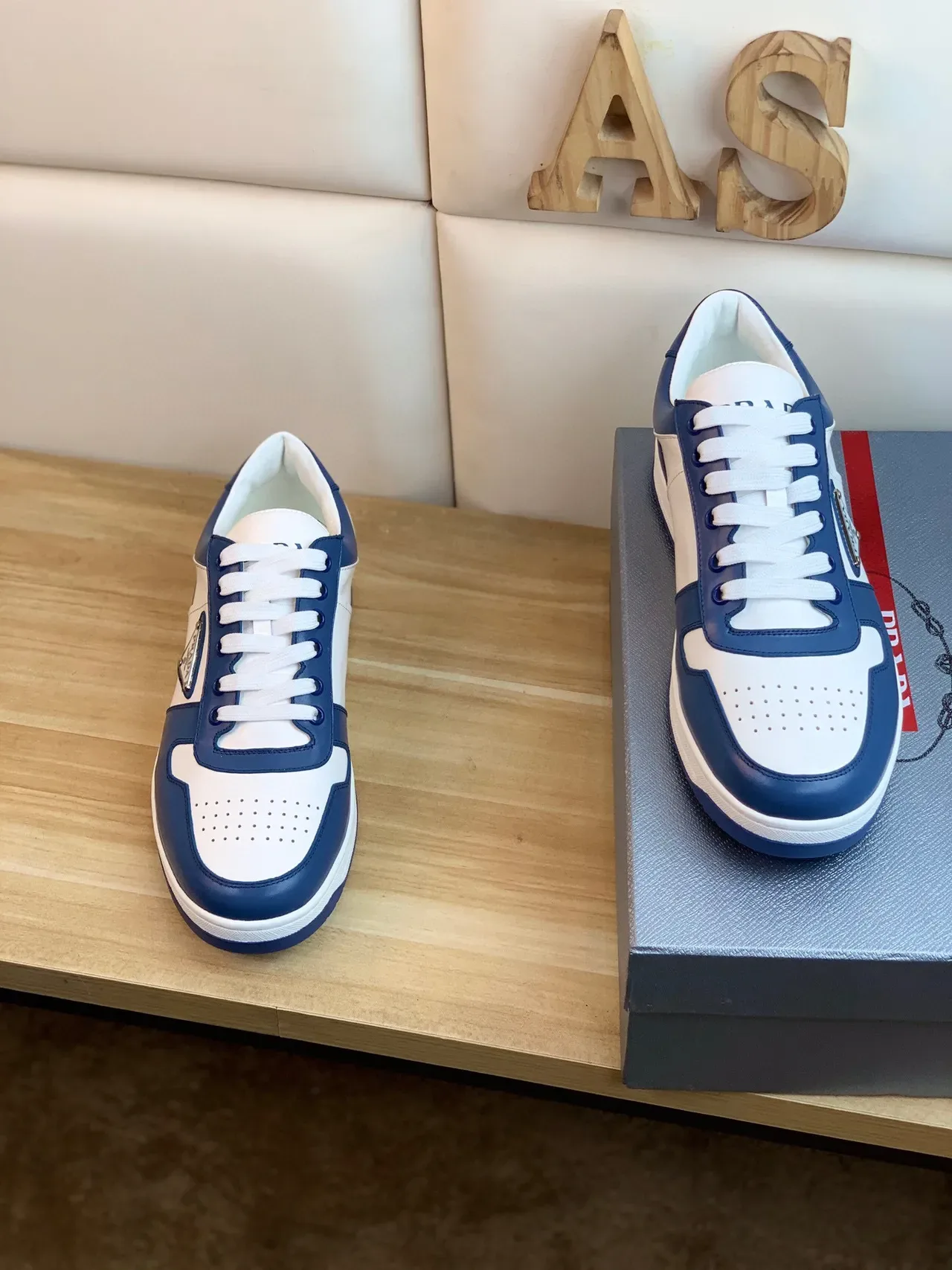 Prada Cloudbust White and Navy Lifestyle Sneakers 6