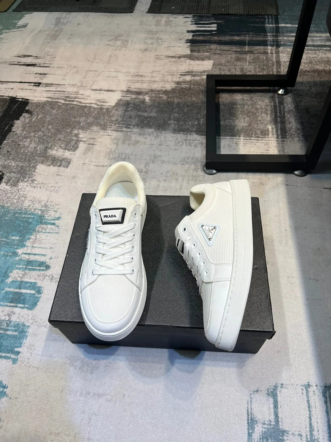 Prada Cloudbust White Beige Low-Top Textile Upper Lifestyle Sneakers 4