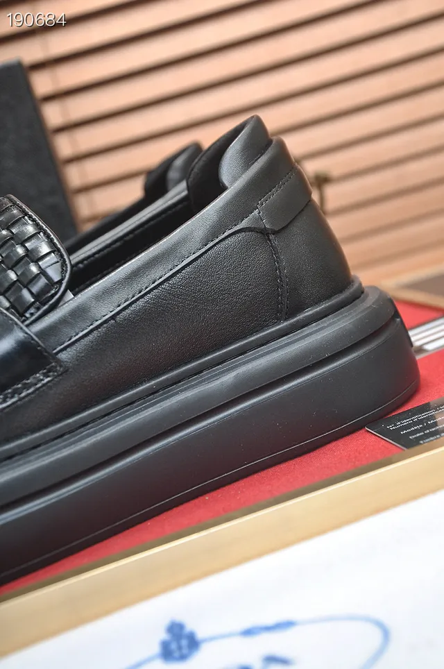 Prada Cloudbust Cuero Trenzado Negro Mocasines 5