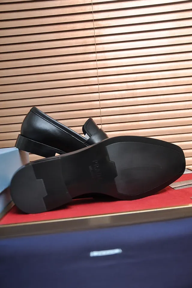 Prada Loafer Black Leather Penny Strap Loafer 3