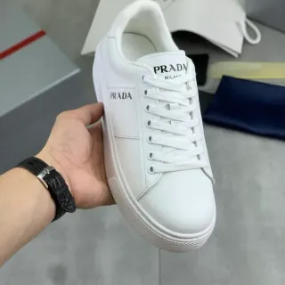 Prada White Paneled Platform Lifestyle Sneakers