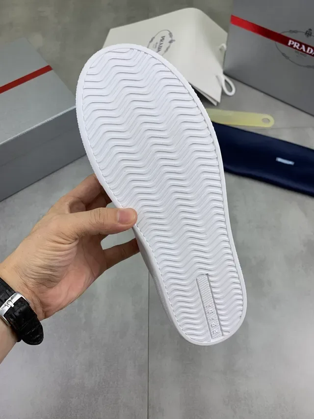 Prada White Paneled Platform Lifestyle Sneakers 2