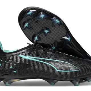 Puma 黑蓝 碳纤维纹理鞋面 浅蓝 Formstrip 点缀 钉地足球鞋