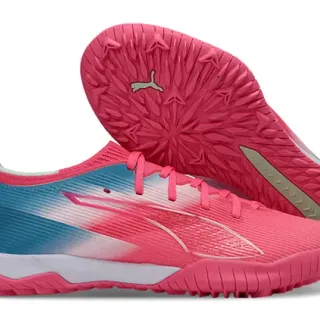 Puma Future Z Pink Blue Low-Profile Shoe Gradient Upper Turf Soccer Shoes