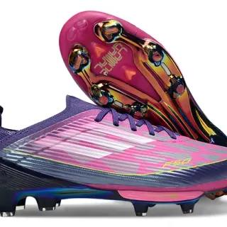 Puma Future Z Pink Purple Low-Cut Sock-Fit Collar Firm-Ground Soccer Shoes