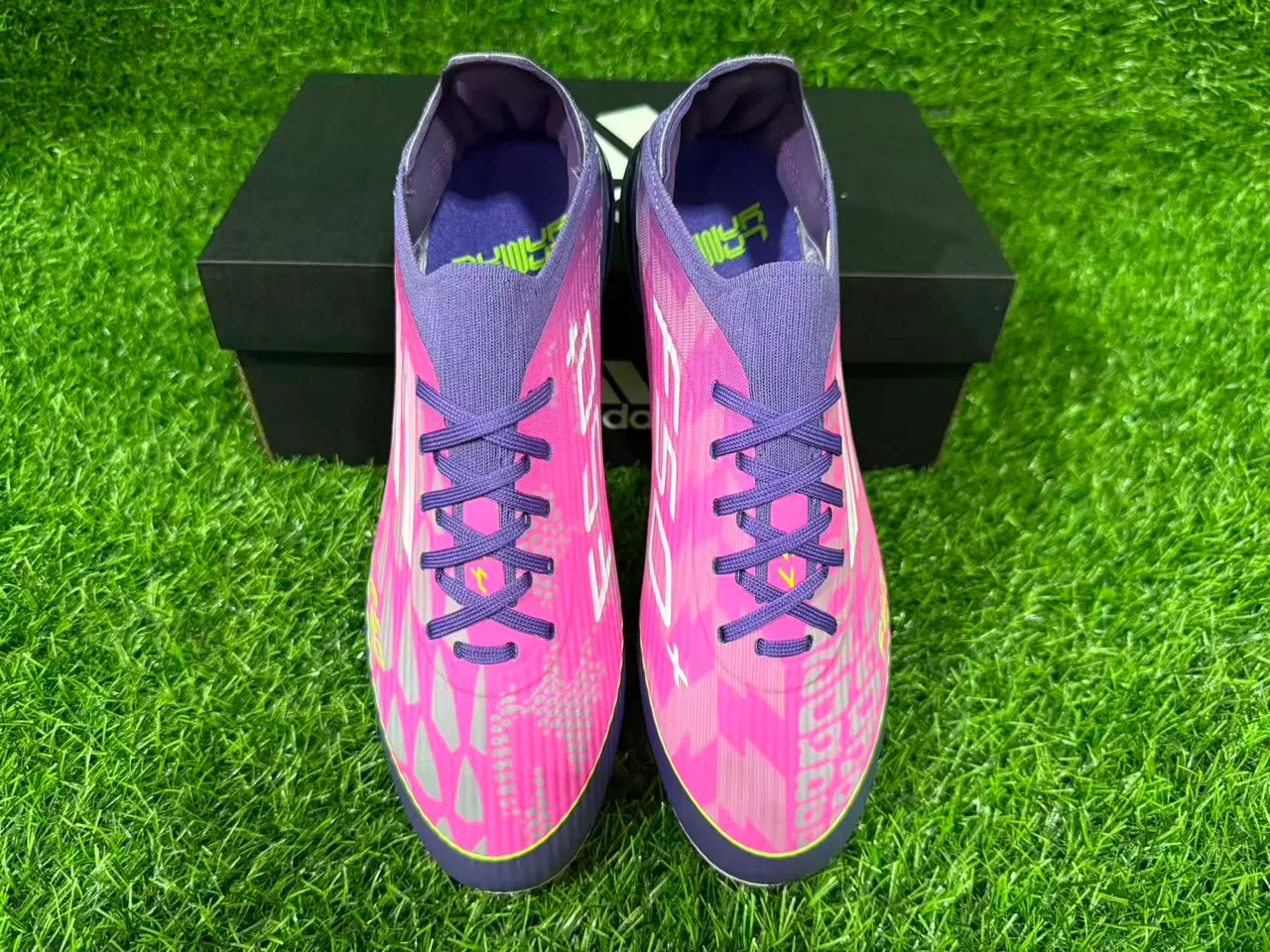 Puma Future Z وردي بنفسجي منخفض القطع طوق مطابق للجوارب أرض صلبة أحذية كرة القدم 5