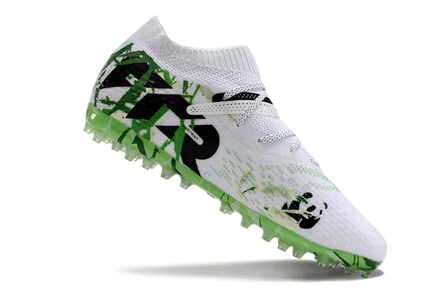 Puma Future Z أبيض أخضر منسوج ملائم للجوارب العلوي طباعة الخيزران جرافيك ملعب أحذية كرة القدم 7