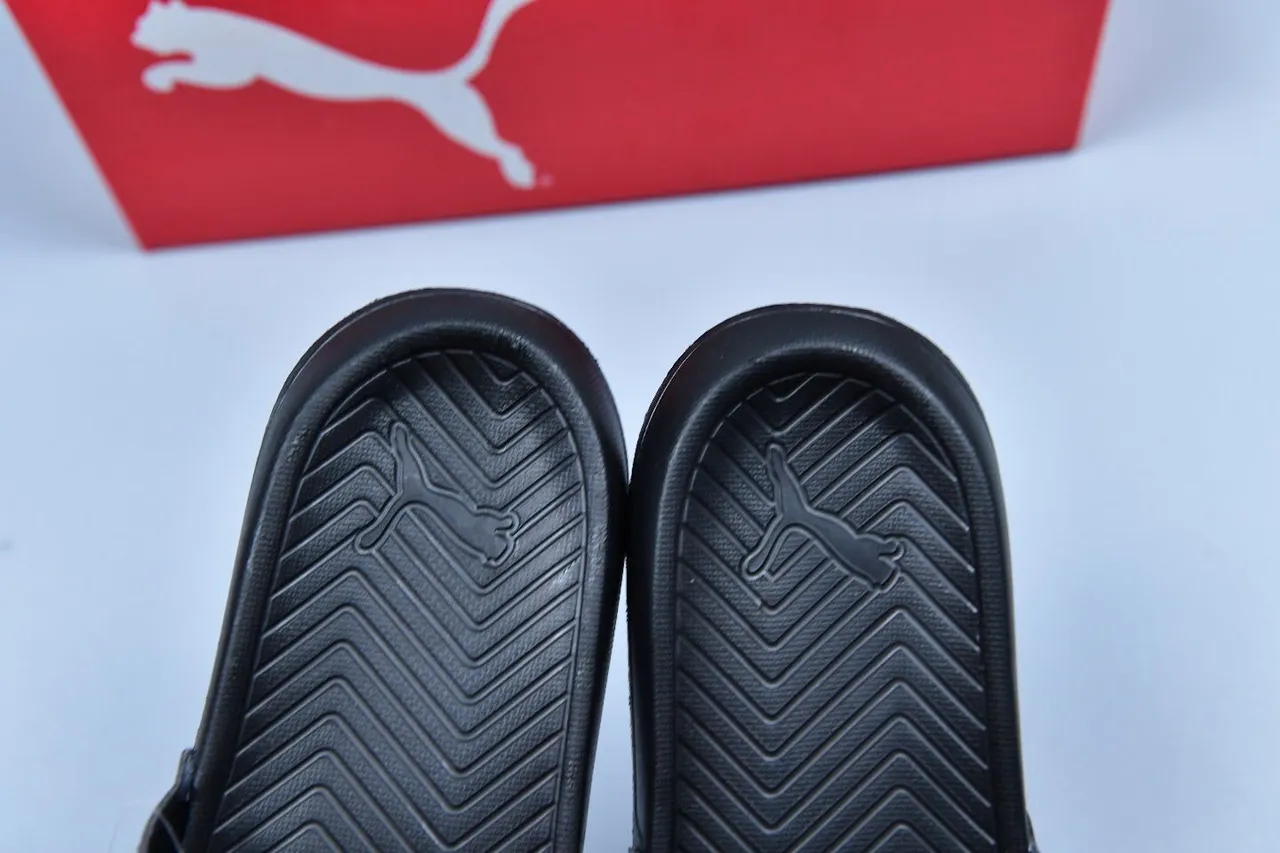 Puma Slide Holográfico Negro Sandalias 4