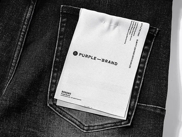 Purple Brand डिस्ट्रेस्ड काला स्लिम फिट जीन्स 7