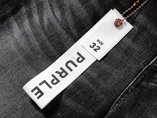 Purple Brand डिस्ट्रेस्ड काला स्लिम फिट जीन्स 12