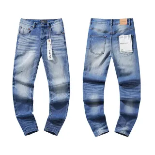 Purple Brand Medium-Wash Distressed Slim-Tapered Jeans
