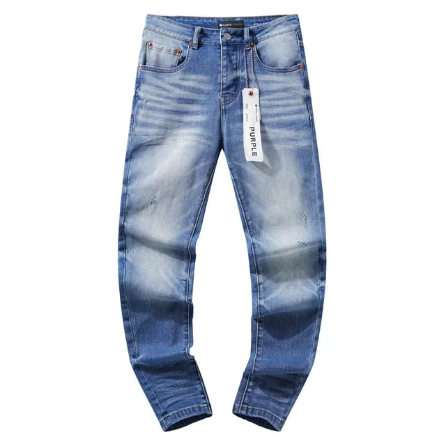 Purple Brand lavado medio desgastados slim-tapered pantalones vaqueros 2