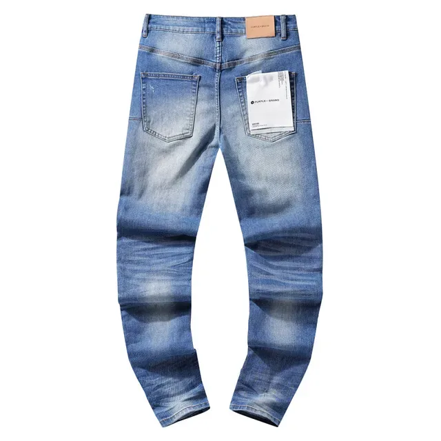 Purple Brand lavado medio desgastados slim-tapered pantalones vaqueros 3