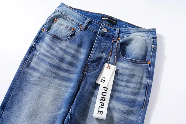 Purple Brand lavado medio desgastados slim-tapered pantalones vaqueros 4
