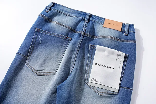 Purple Brand lavado medio desgastados slim-tapered pantalones vaqueros 5