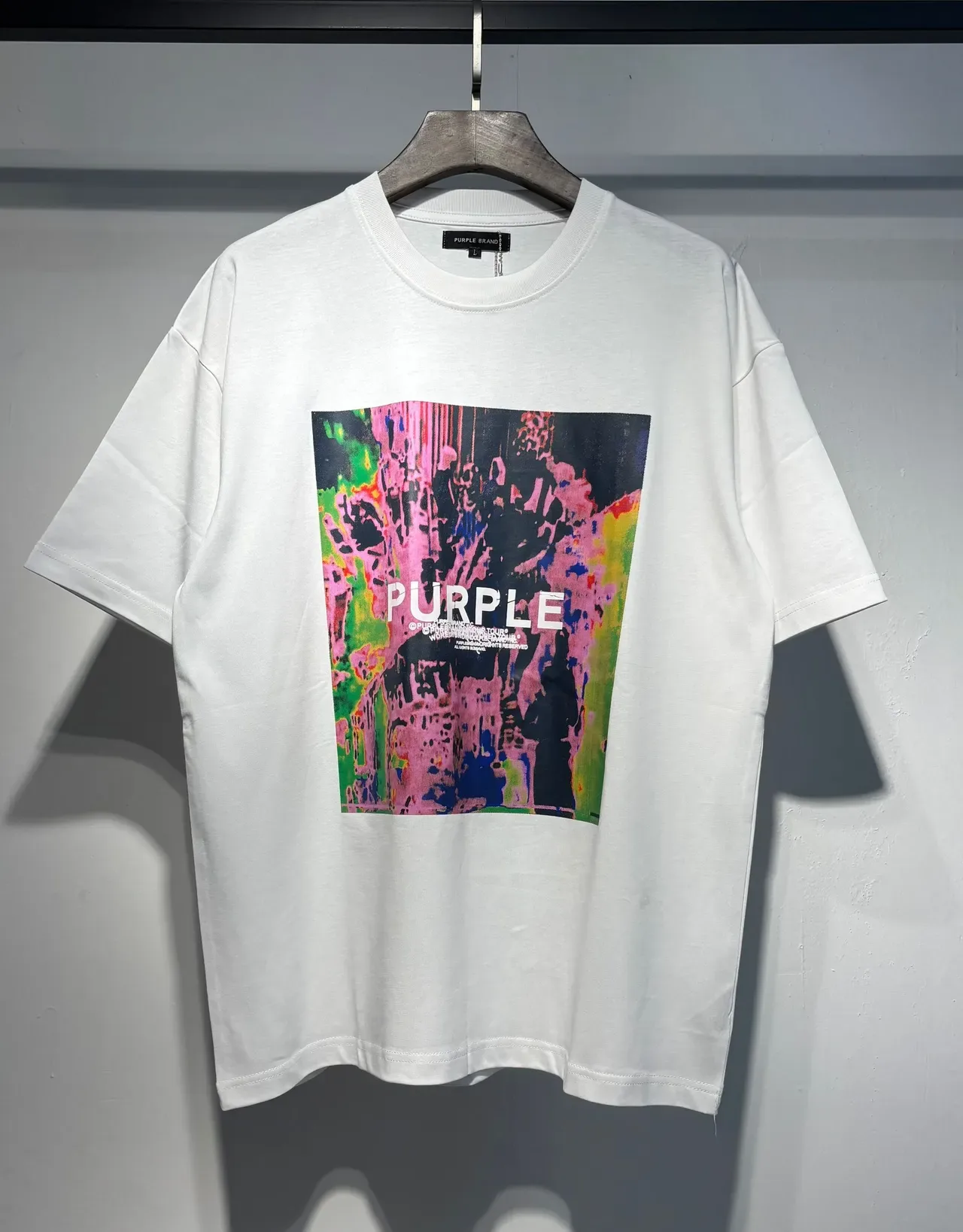 تي شيرت أوفرسايز بطبعة جرافيك Purple Brand 3