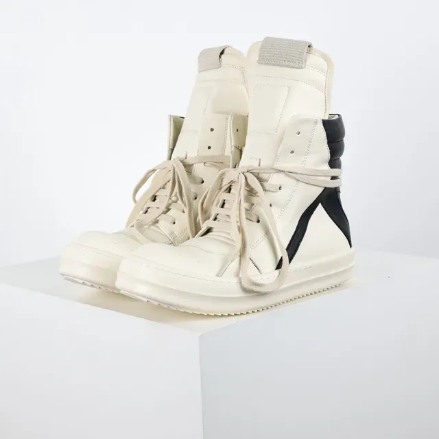 Rick Owens Geobasket Off-White y Black Zapatillas Lifestyle 2