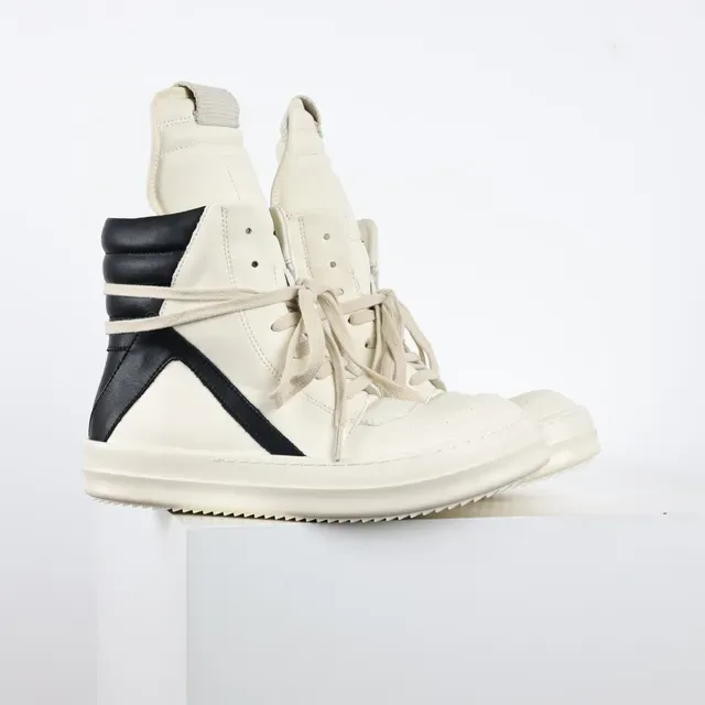 Rick Owens Geobasket Off-White y Black Zapatillas Lifestyle 3