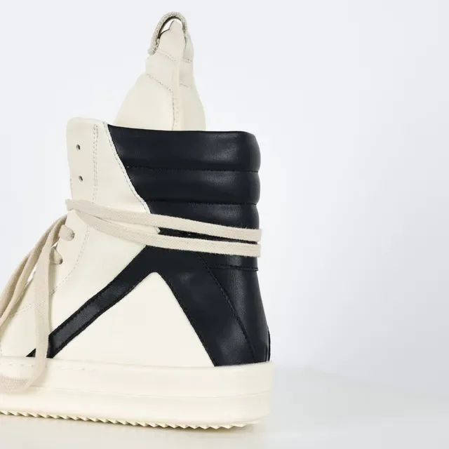 Rick Owens Geobasket Off-White y Black Zapatillas Lifestyle 4