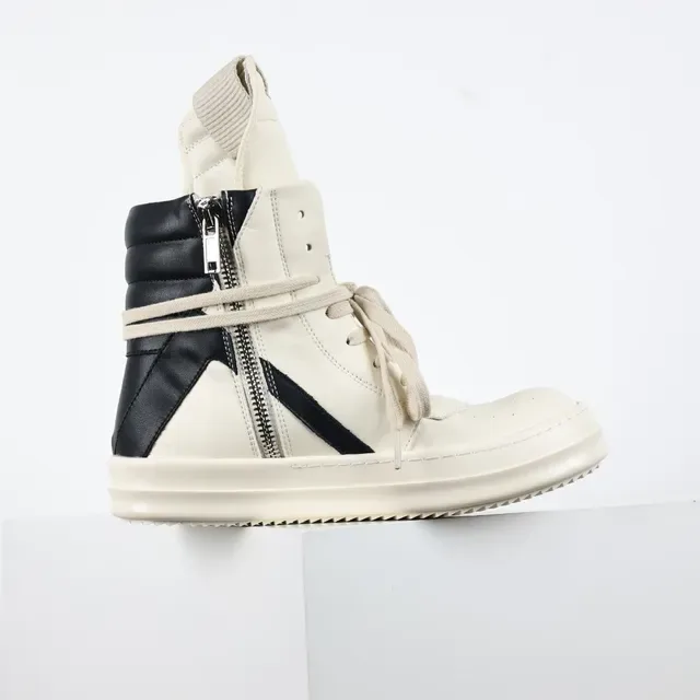 Rick Owens Geobasket Off-White y Black Zapatillas Lifestyle 7