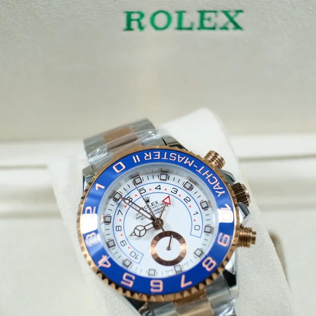 Rolex Yacht-Master II Bisel Azul Duas Cores Relógio Mecânico 3