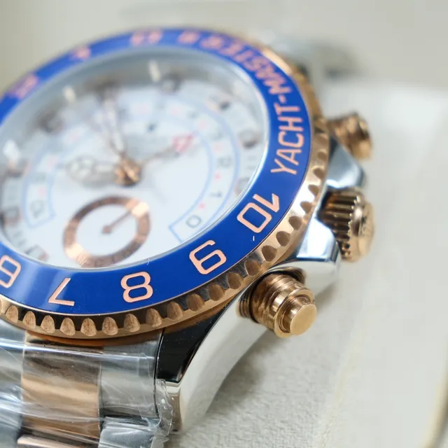 Rolex Yacht-Master II Bisel Azul Duas Cores Relógio Mecânico 8