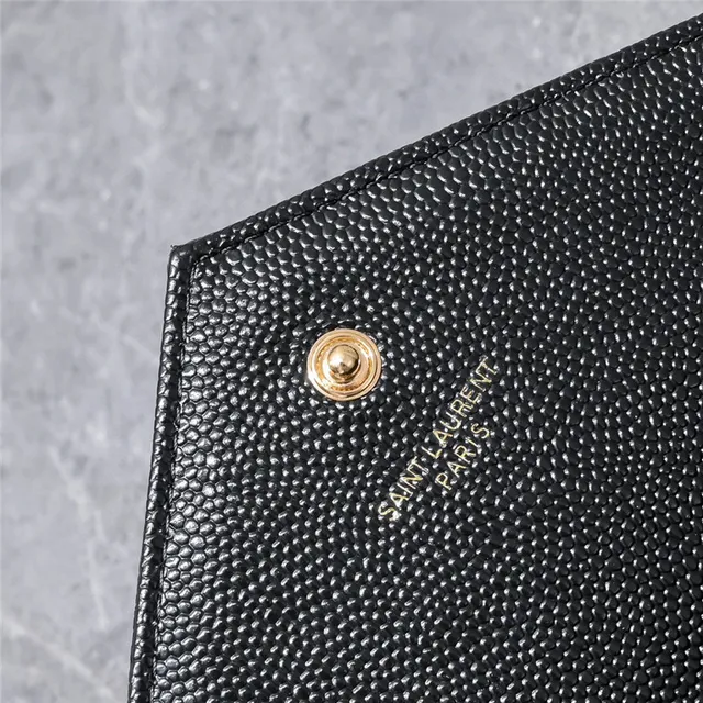 Saint Laurent Beige Gold Quilted Chevron Stitching Envelope Flap Chain Bag 15