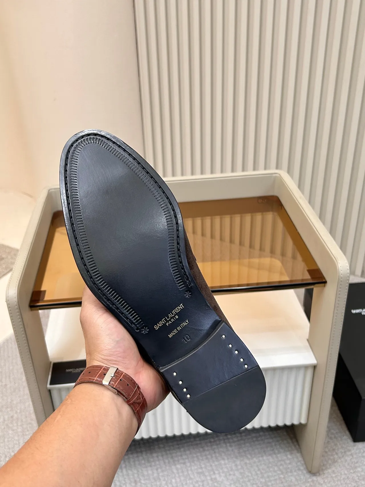 Saint Laurent Classic Loafer Brown Suede Loafers 2