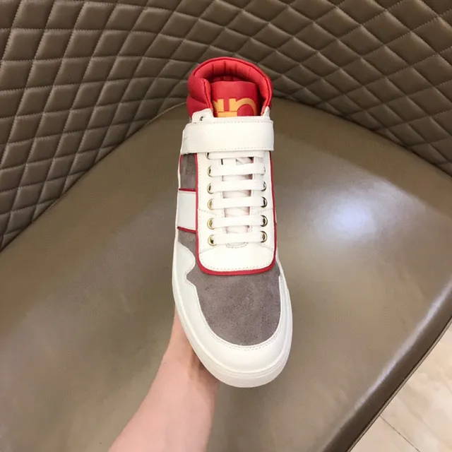 Salvatore Ferragamo Blanco Rojo Alta Doble Correa Cierre Zapatos Lifestyle 4