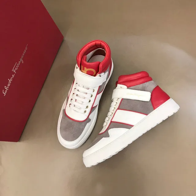 Salvatore Ferragamo Blanco Rojo Alta Doble Correa Cierre Zapatos Lifestyle 5