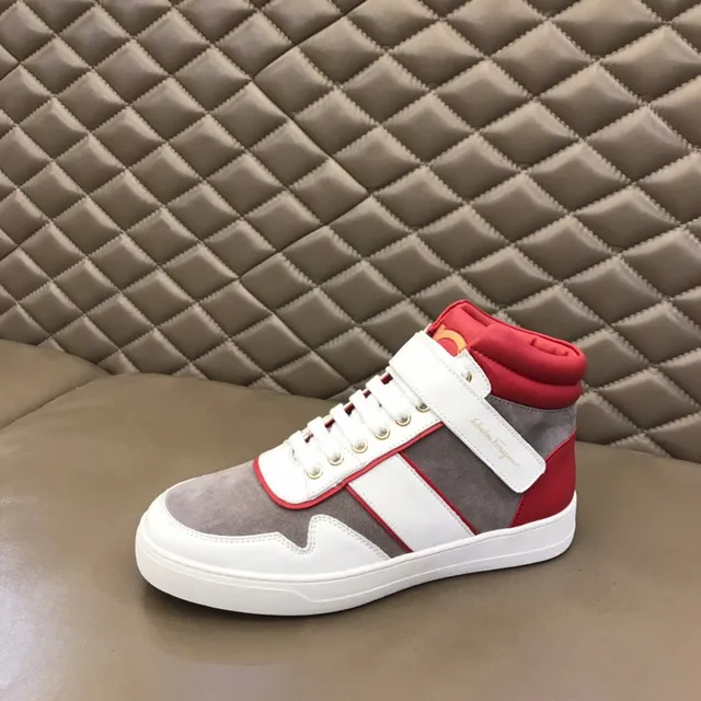 Salvatore Ferragamo Blanco Rojo Alta Doble Correa Cierre Zapatos Lifestyle 7