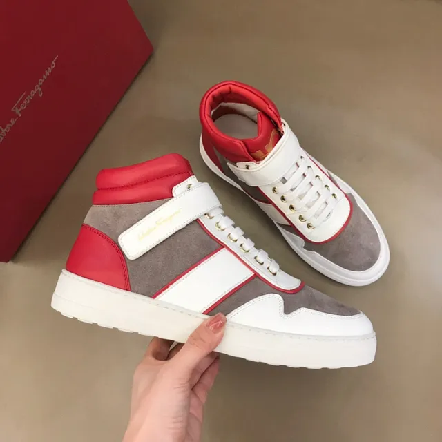 Salvatore Ferragamo Blanco Rojo Alta Doble Correa Cierre Zapatos Lifestyle 8
