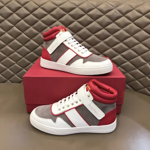 Salvatore Ferragamo Blanco Rojo Alta Doble Correa Cierre Zapatos Lifestyle 9