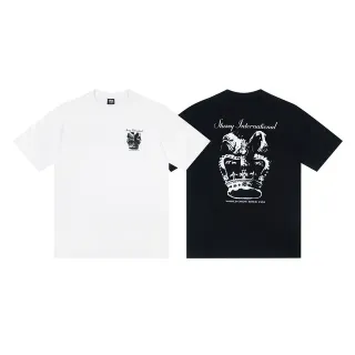 Stussy International क्राउन डॉग ग्राफिक टी-शर्ट