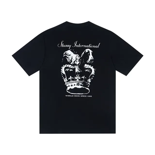 T-shirt graphique Stussy International Crown Dog 5