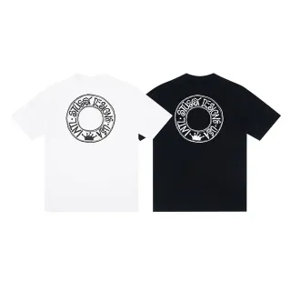 Stussy Stock Logo Circular Crown Back Print T-Shirt