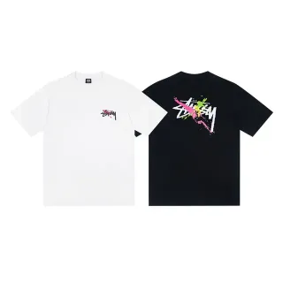 Camiseta Stussy Stock Logo estampa gráfica multicolorida
