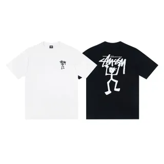 Stussy Stock Logo स्टिक फिगर ग्राफिक टी-शर्ट