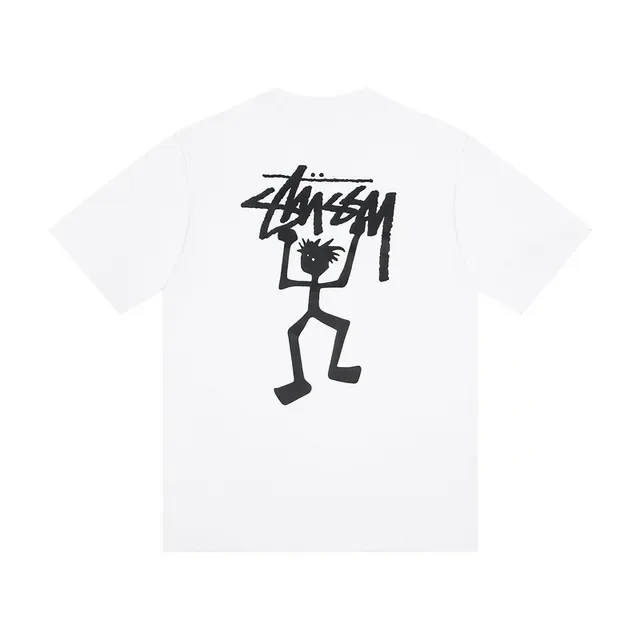 Stussy Stock Logo স্টিক ফিগার গ্রাফিক টি-শার্ট 3