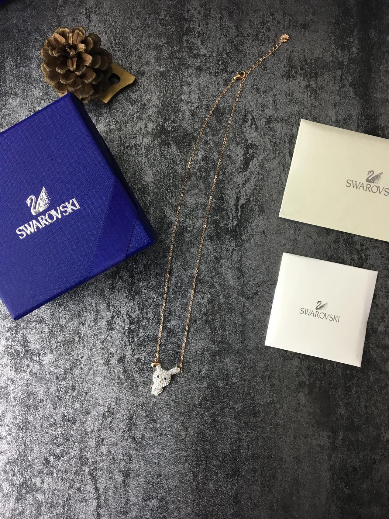 Swarovski Colar com pendentif de animal incrustado em cristais 6