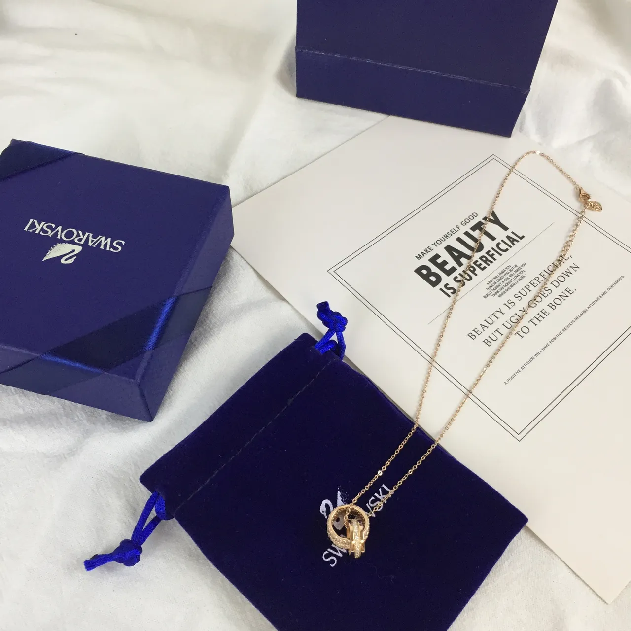 Swarovski Interlocking Ring Pavé Crystal Necklace 2