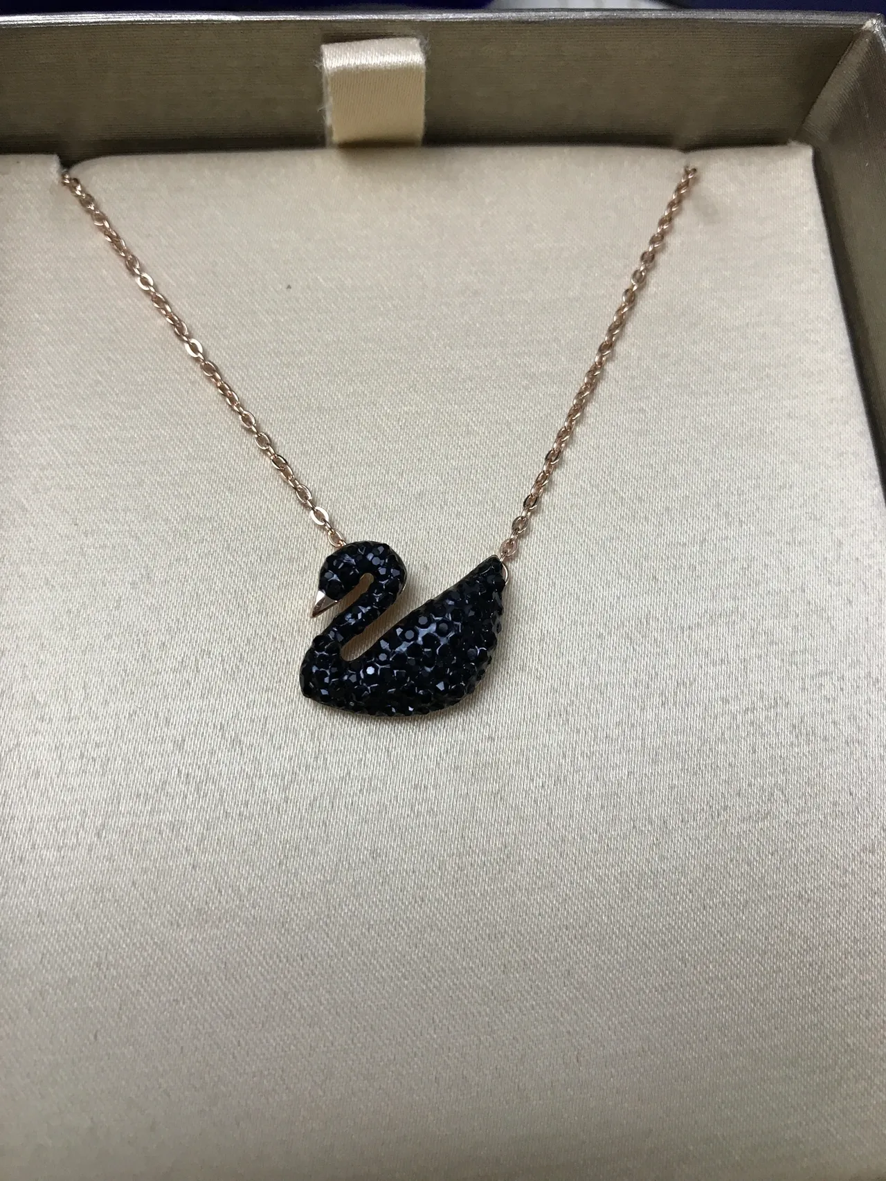 Swarovski Cisne Colgante de Cristal Negro 8