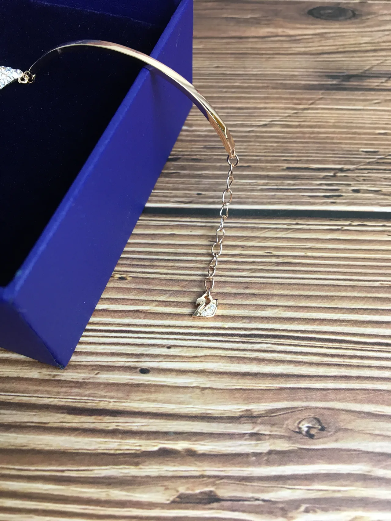 Swarovski مجموعة البجعة المتدرج الكريستال سوار البجعة 4
